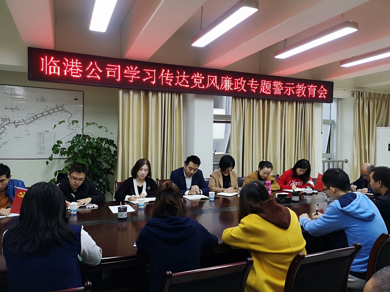 臨港公司召開黨風廉政建設專題警示教育會