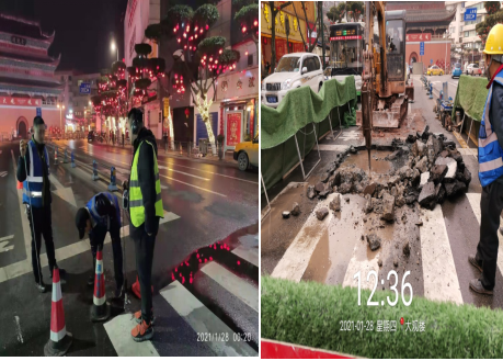 細查管道探漏點(diǎn) 奮戰搶修保供水