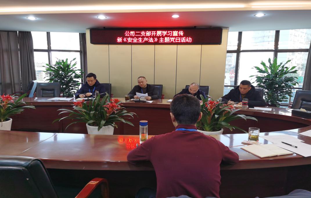 集團公司二支部召開(kāi)十一月黨員大會(huì )暨 宣傳貫徹“新安全生產(chǎn)法”主題黨日活動(dòng)